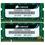 Corsair Memory Value Select 4GB (2 x 2GB) Kit PC2-6400 (800MHz) DDR2 RAM 200pin SODIMM unbuffered non-ECC Memory